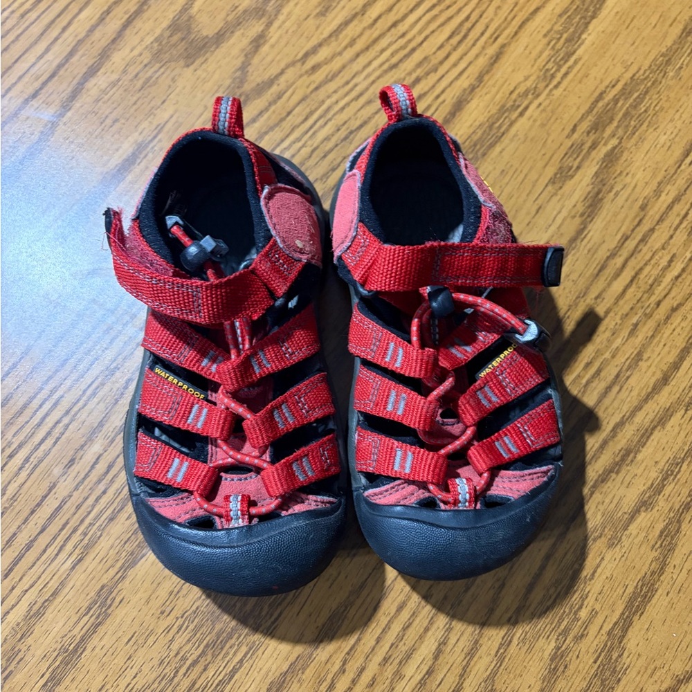 Keen Kids Red and Black Sandals